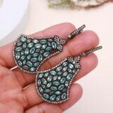 Afgani German Silver Oxidized Jhumki Earrings for Women wedding collection